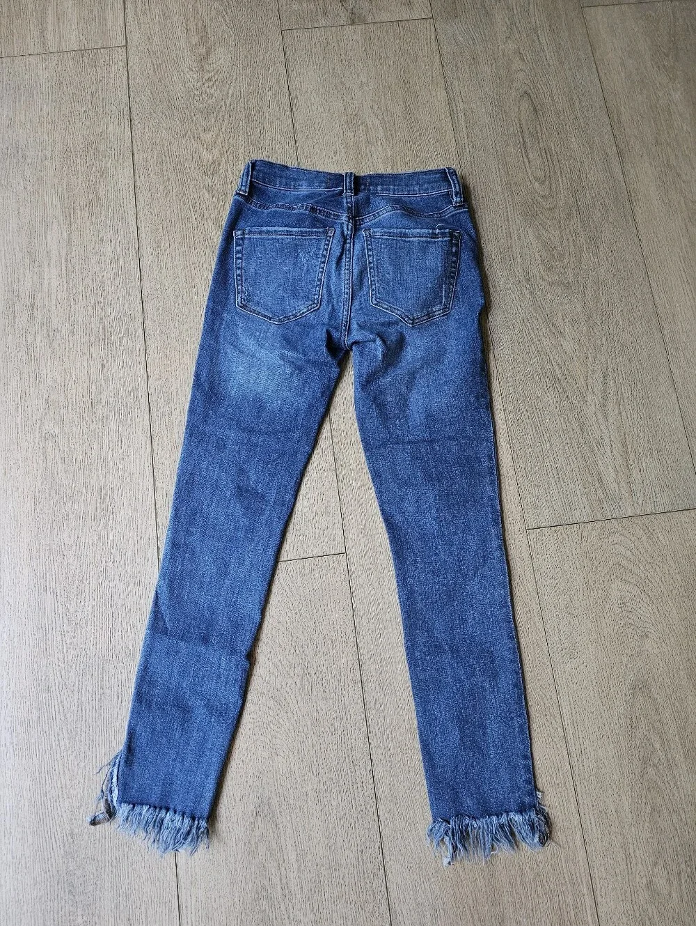 Free People Great Heights Frayed Skinny Jeans